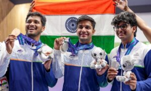 Rudrankksh-Balasaheb-Patil-Hi-anshu-Dhillon-Parth-Rakesh-Mane-Air-Rifle-Mens-Team-Asian-Games