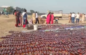 Gujarath-police-destroyed-bottles-of-seized-liquor-2026